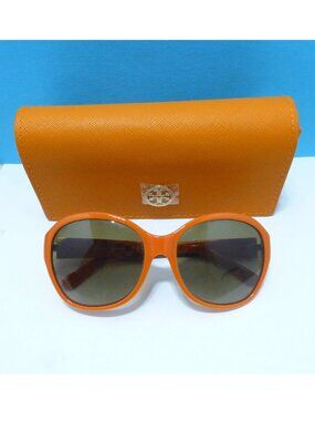 Nice Tory Burch sunglasses orange with case 1249/13 57 16 135 2N TY9029